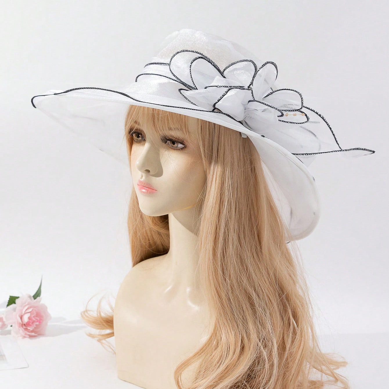 Chiffon Flower Fisherman Hat