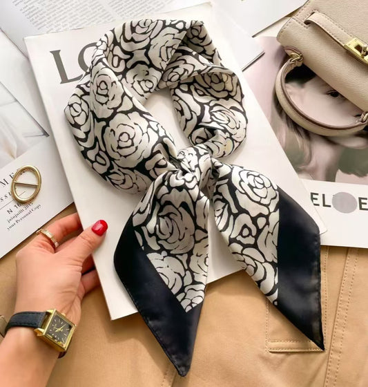Pattern Square Silk Scarf
