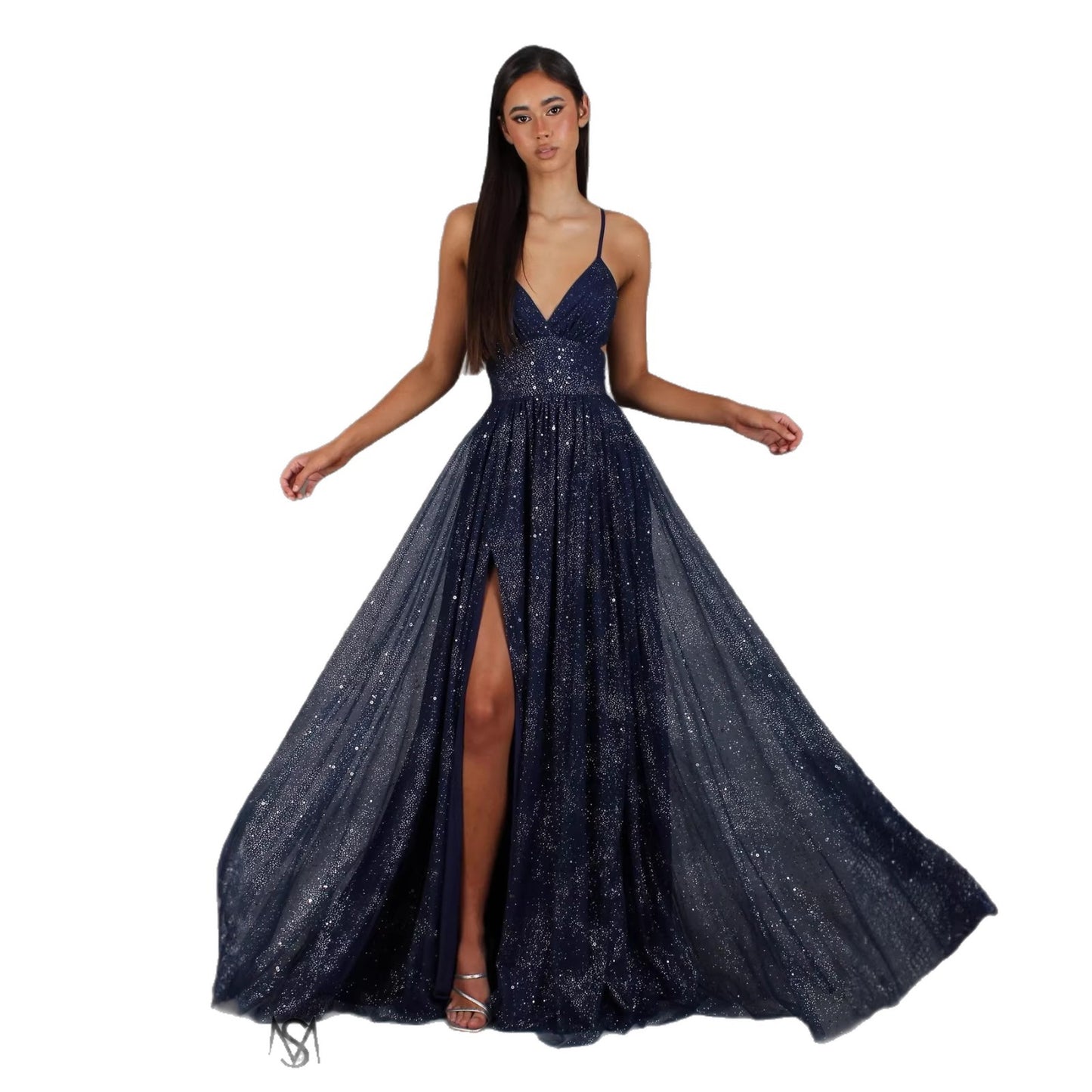 High Waist Extra Long Party Dress