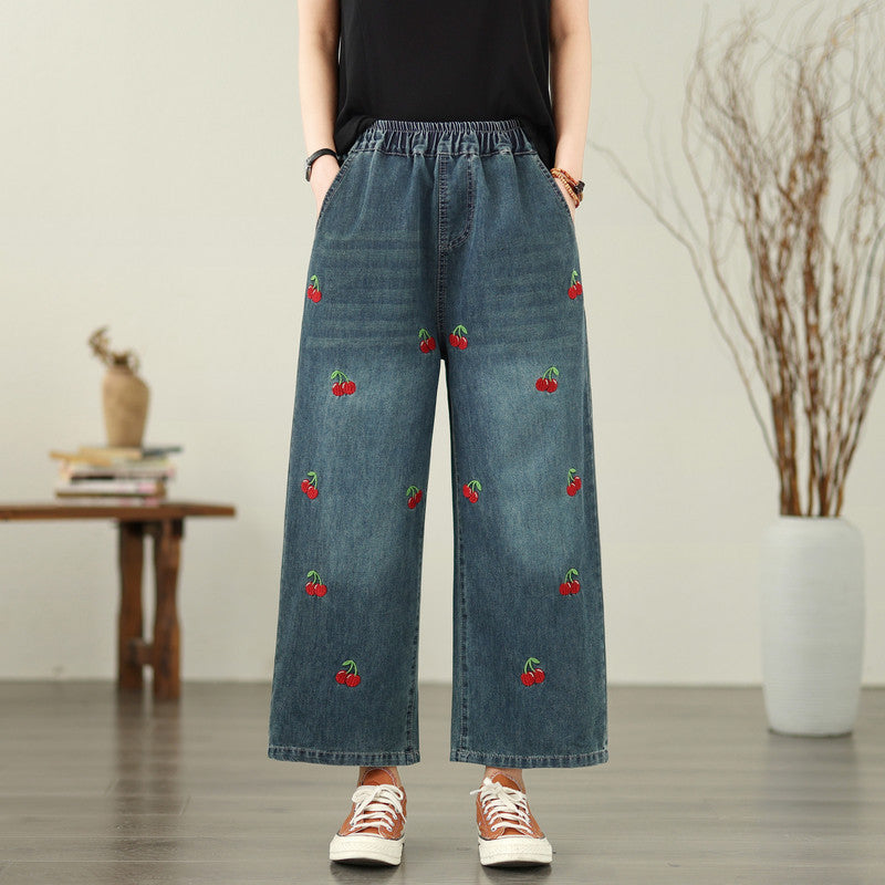 Butterfly Embroidered Jeans