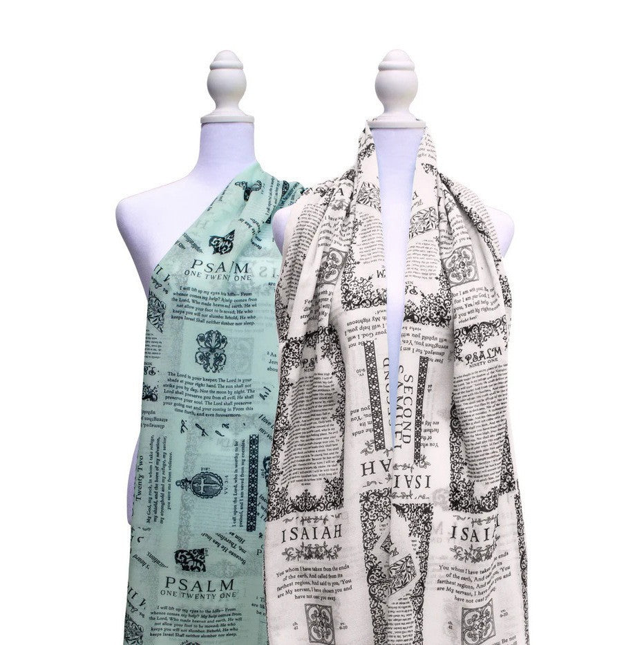 Printed Letter Long Scarf