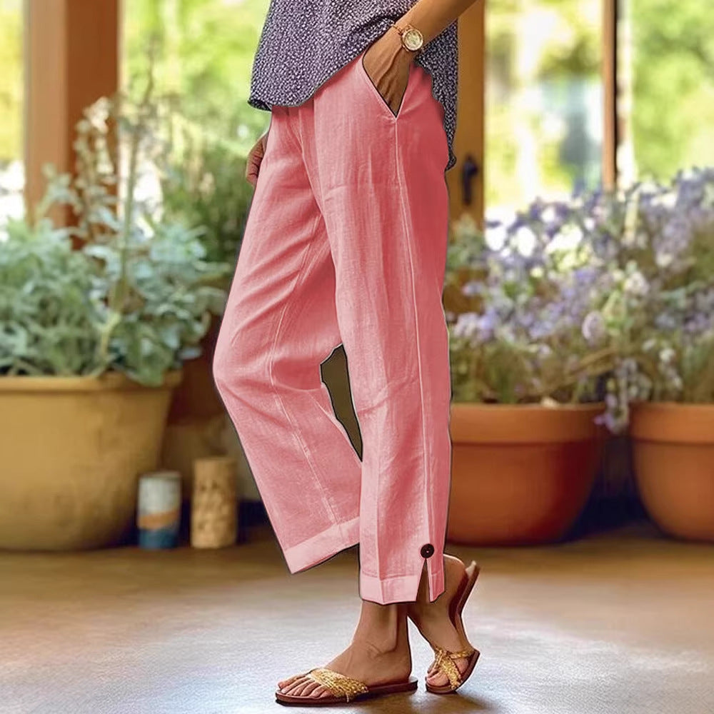 Cotton Linen Casual Pants