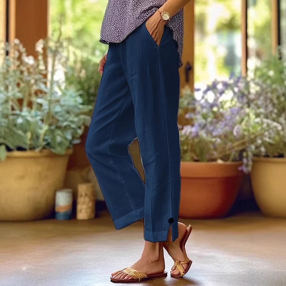Cotton Linen Casual Pants