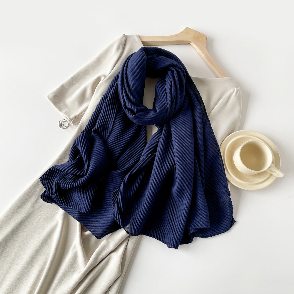 Womens Cotton-Linen Blend Scarf
