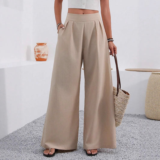 Pocketed Wide-leg Trousers