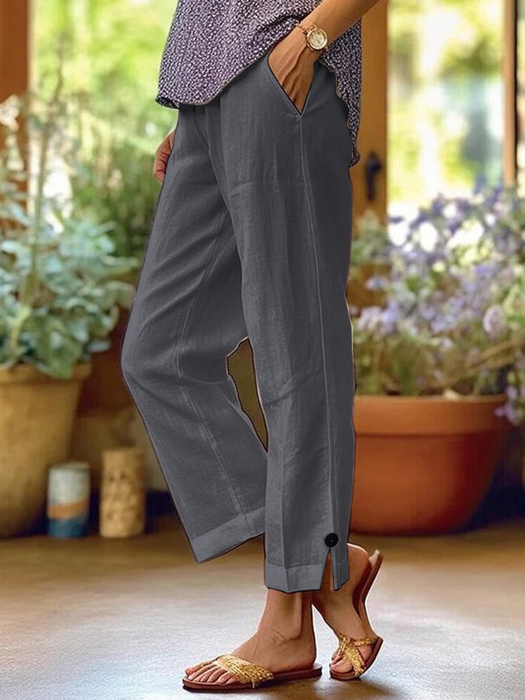Cotton Linen Casual Pants