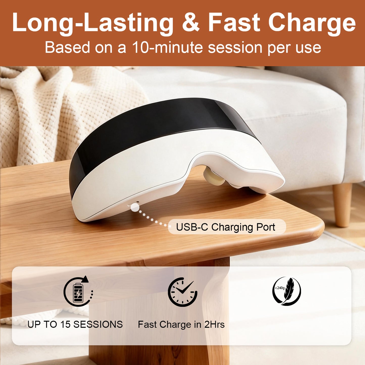 Smart Eye Massager with Heat & Bluetooth Music