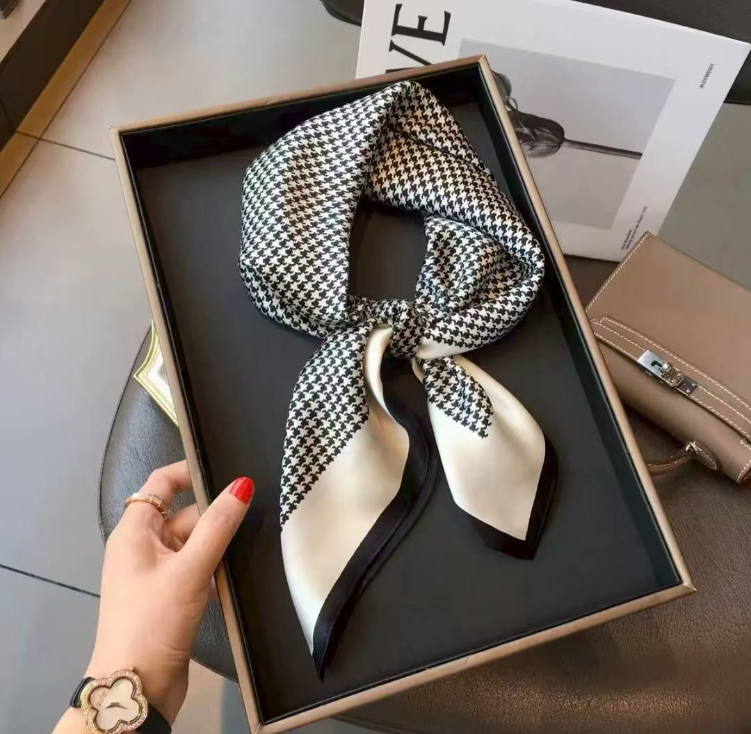 Pattern Square Silk Scarf