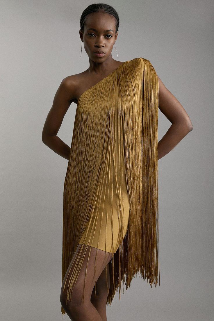 Sleek Tassel Skirt Party Dress