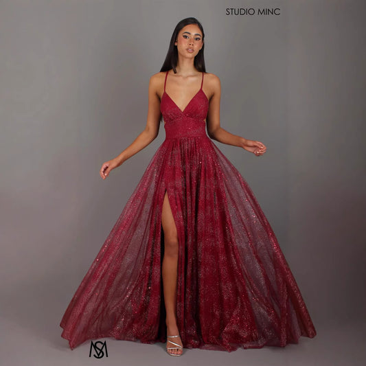 High Waist Extra Long Party Dress