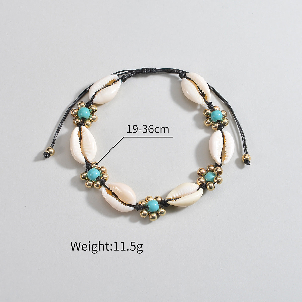 Seashell Rice Bead Anklet