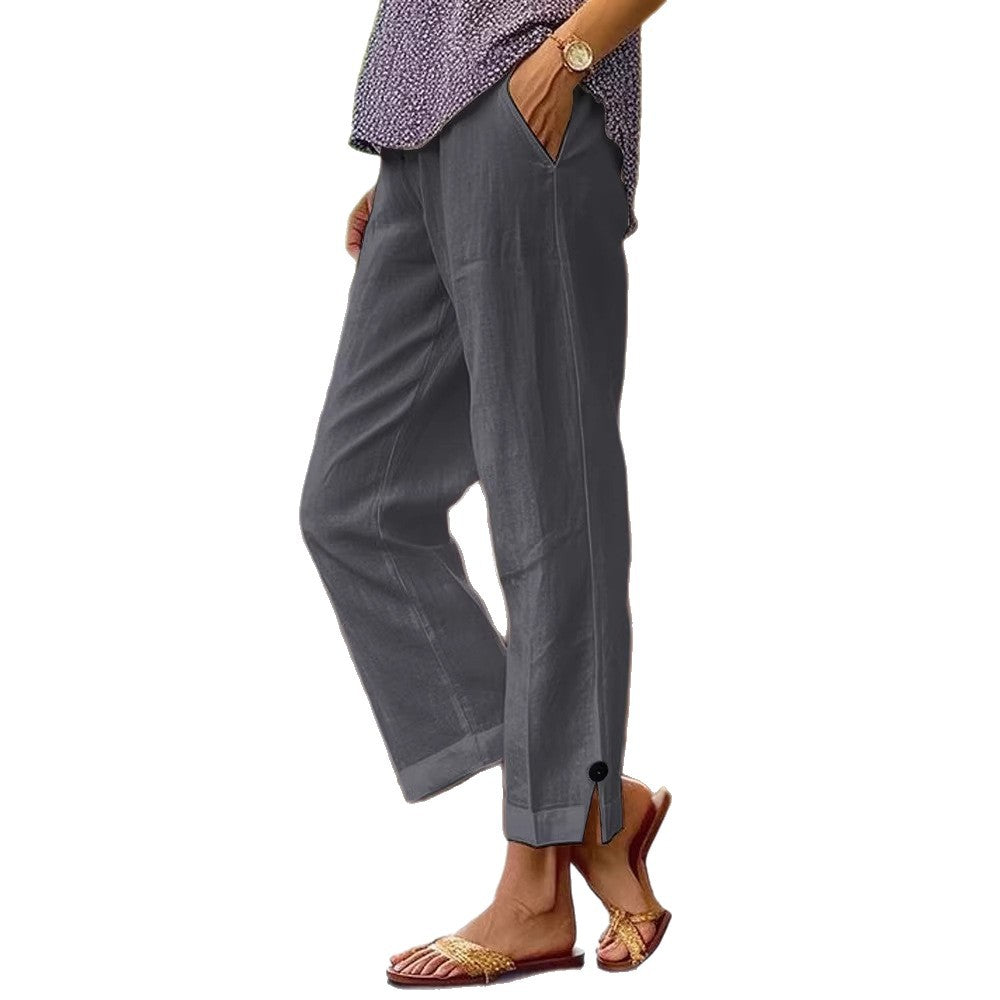 Cotton Linen Casual Pants