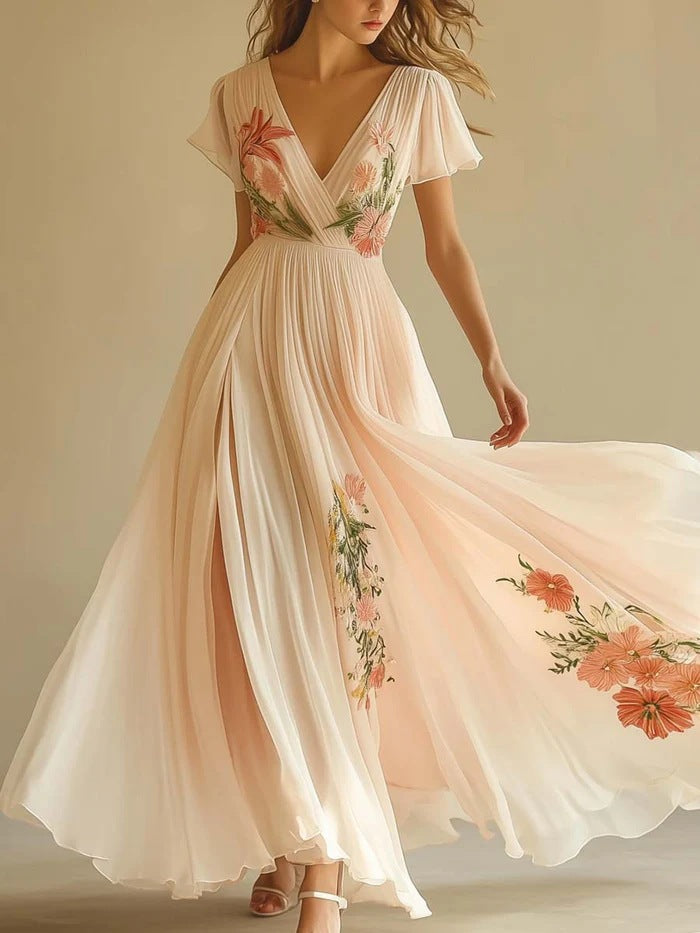 Digital Print Long Dress