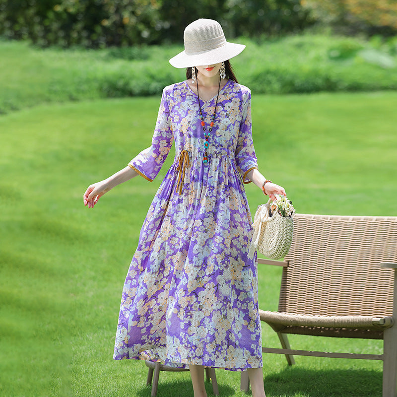 Floral Mid-Length Dress