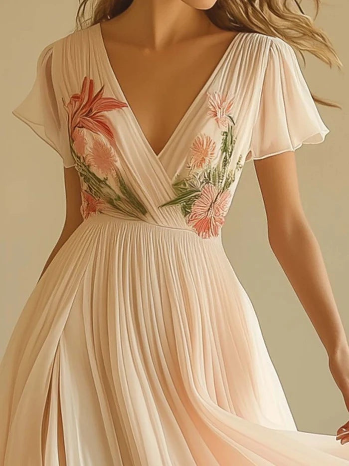 Digital Print Long Dress