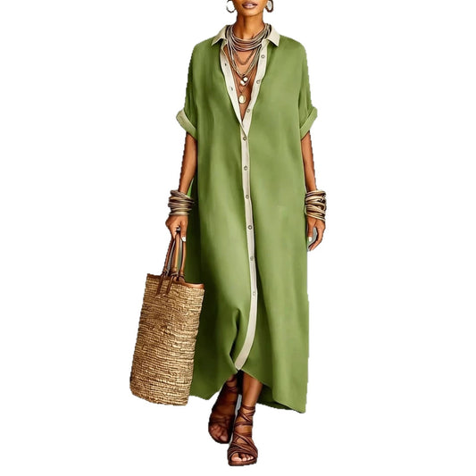 Cotton-Linen Shirt Dress