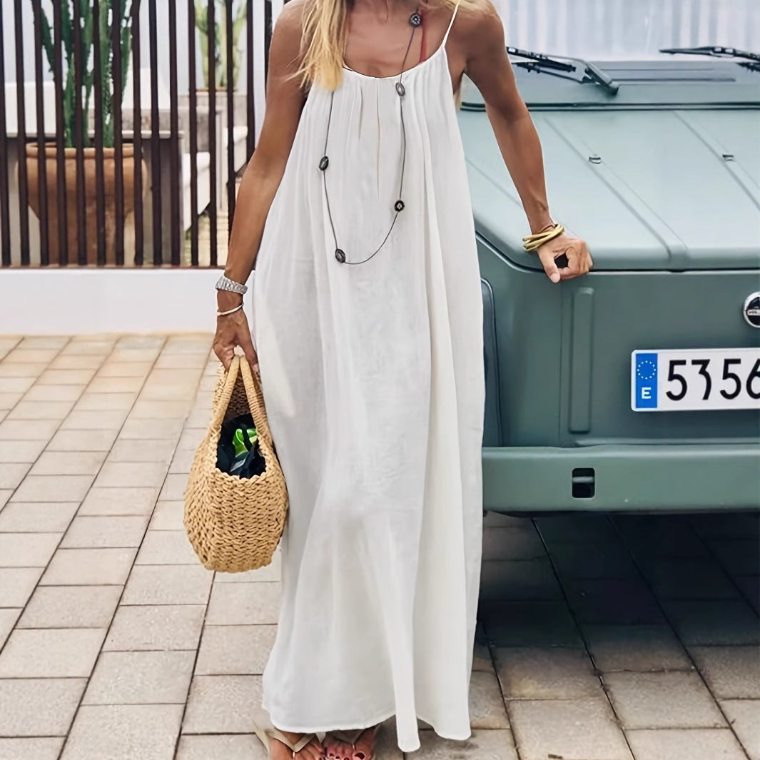 Suspender Backless Home Dress