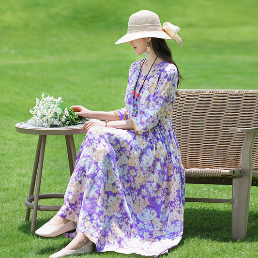 Floral Mid-Length Dress