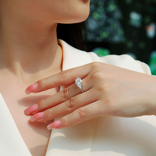 S925 Silver Moissanite Wedding Ring