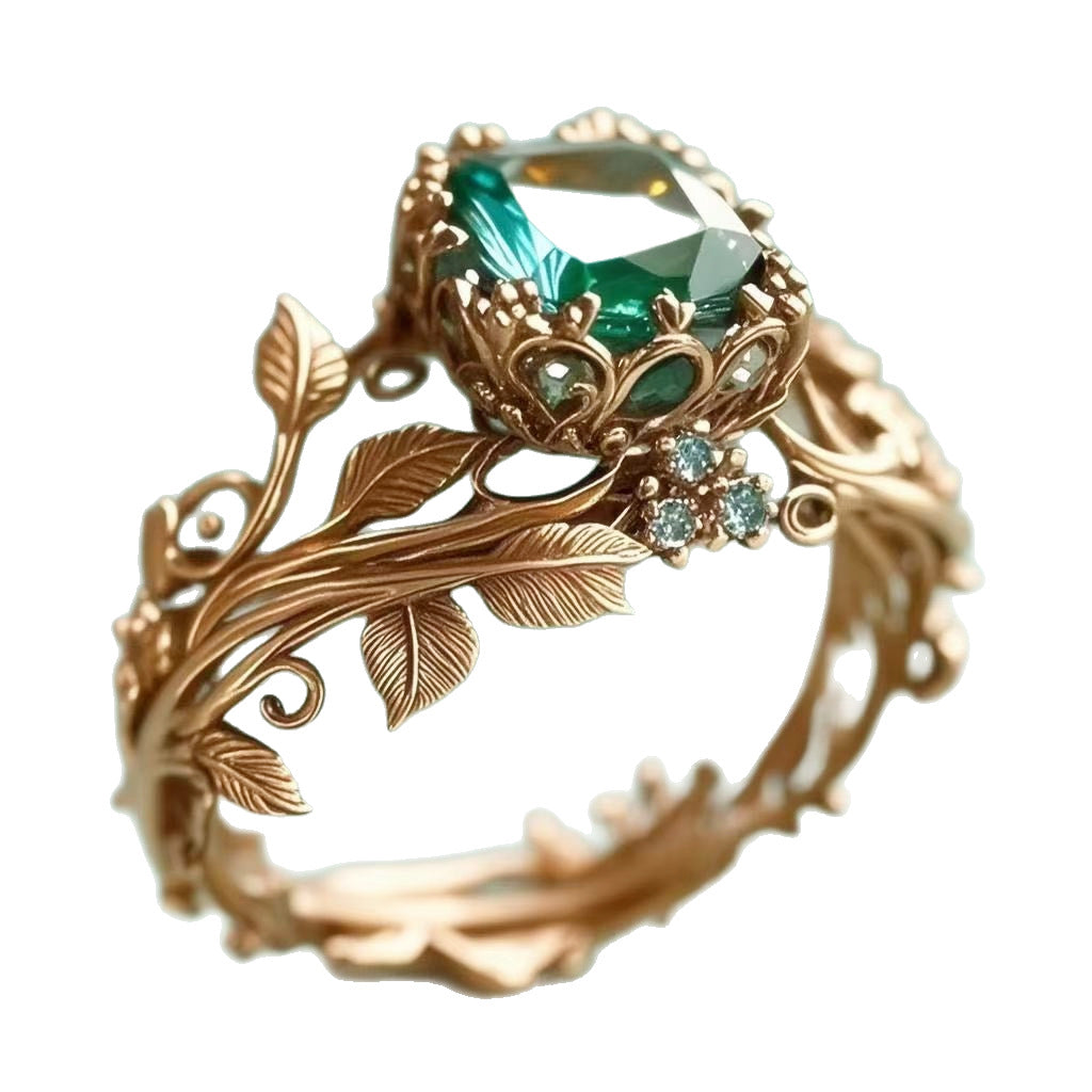 Green Crystal Ring