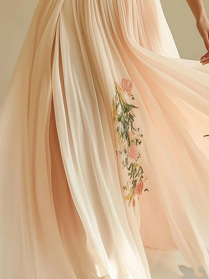 Digital Print Long Dress