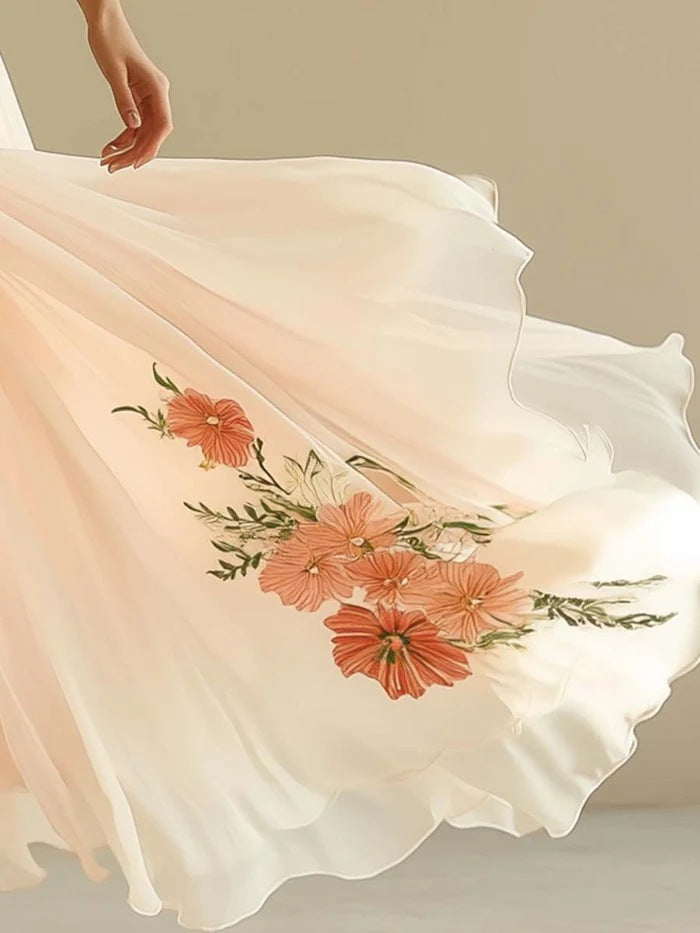 Digital Print Long Dress