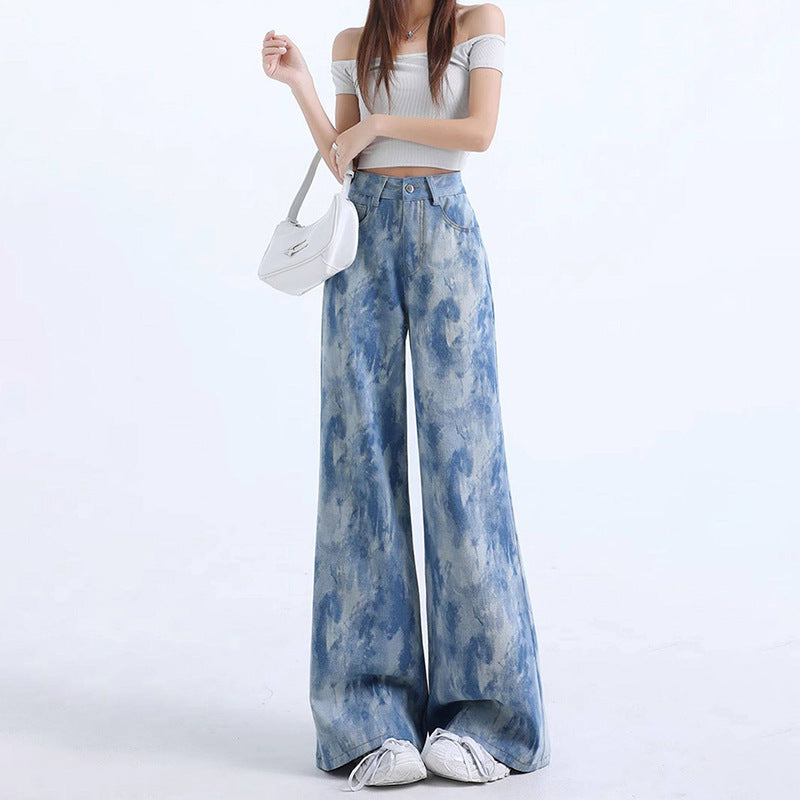 Tie-Dye Floor-Length Pants