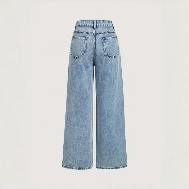 Rhinestone Straight Jeans