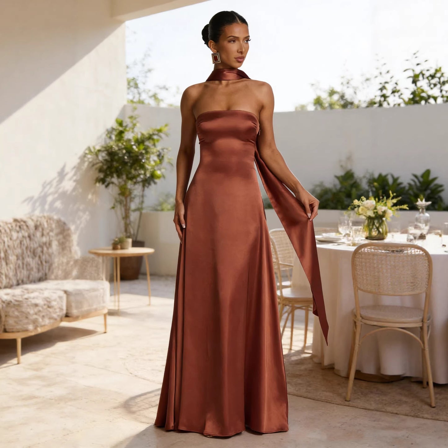 Backless Tube Gown