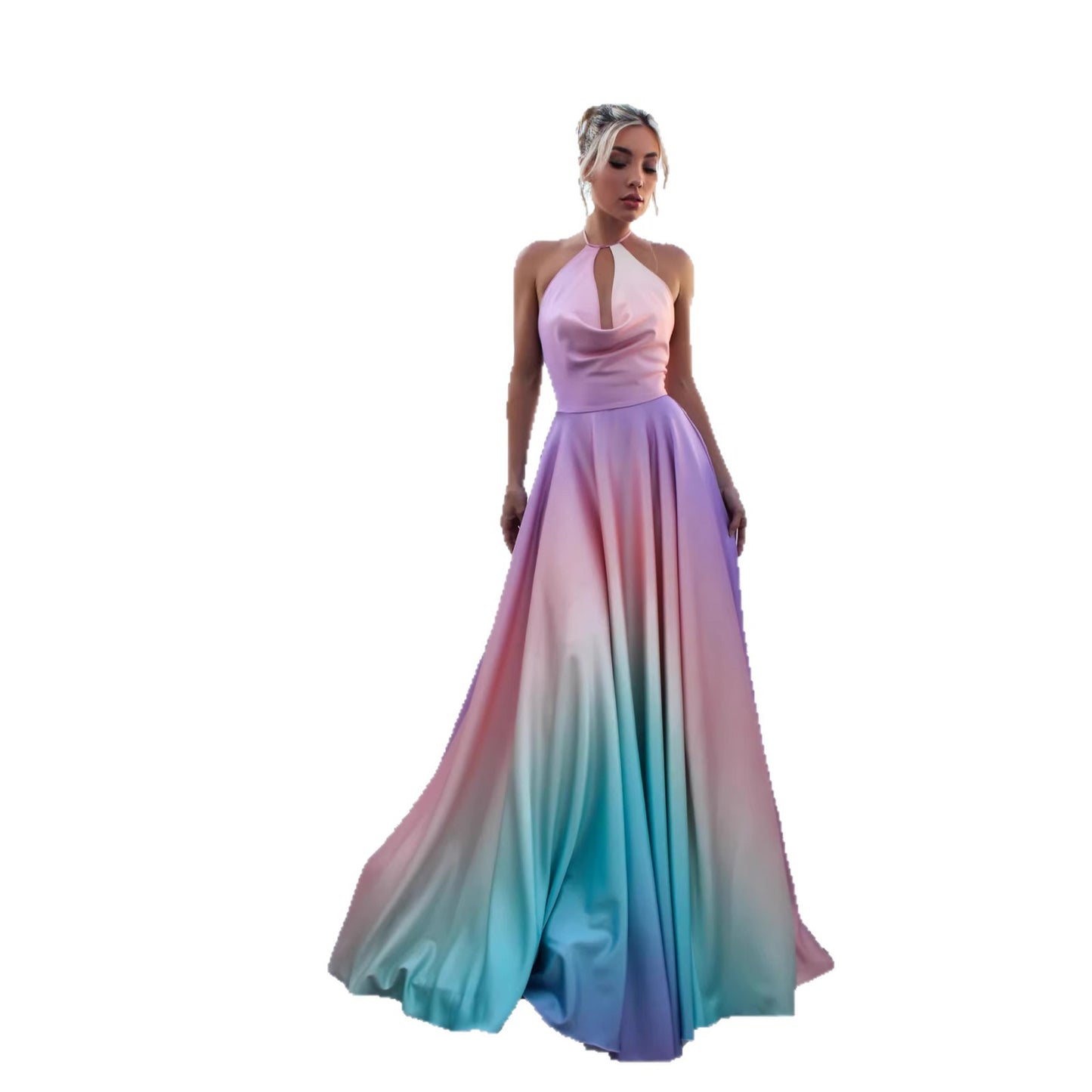 Gradient Flared Dress