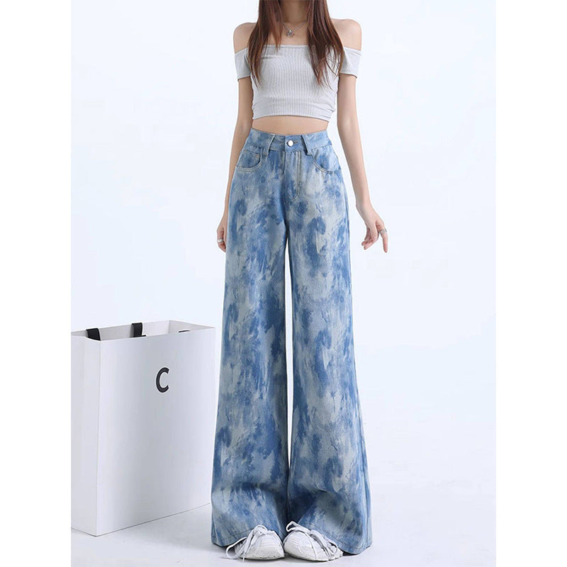 Tie-Dye Floor-Length Pants