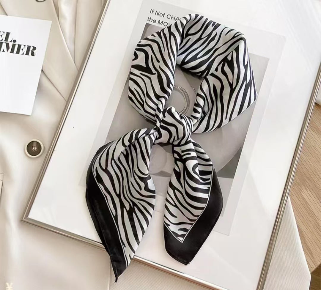Pattern Square Silk Scarf
