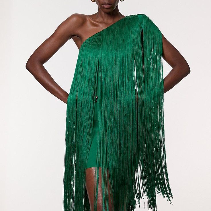 Sleek Tassel Skirt Party Dress