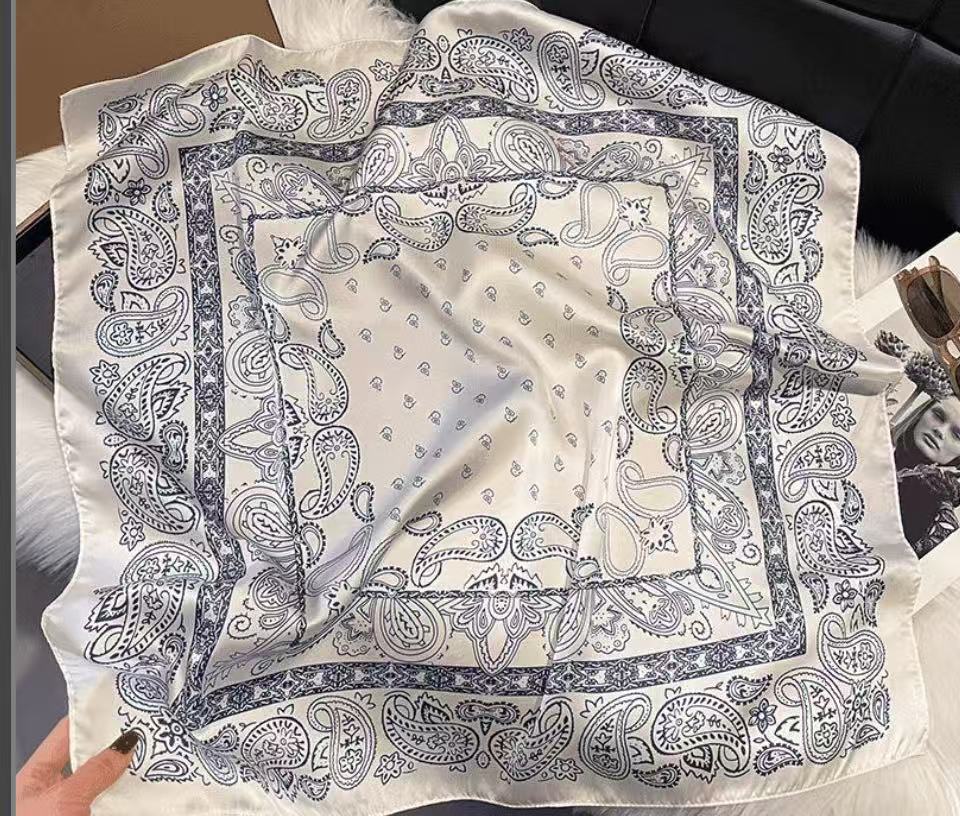 Pattern Square Silk Scarf