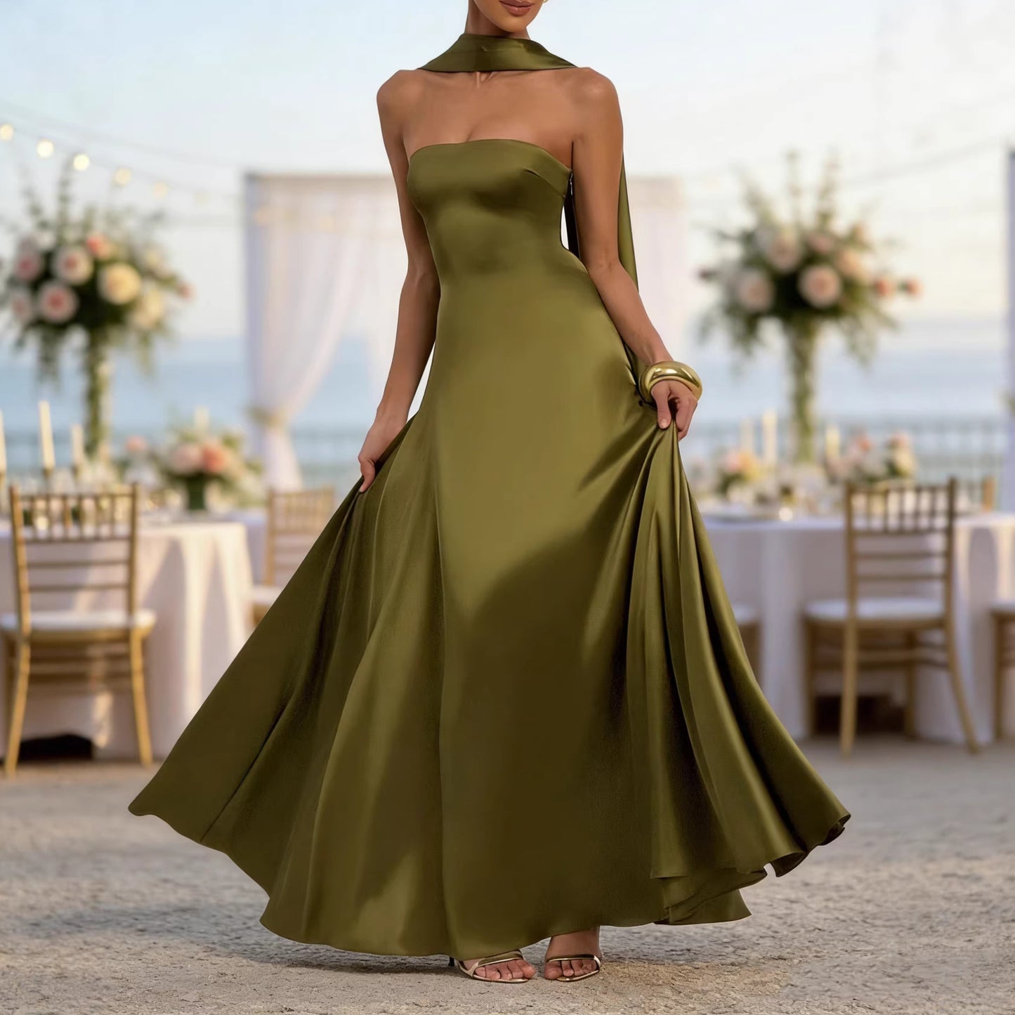 Backless Tube Gown