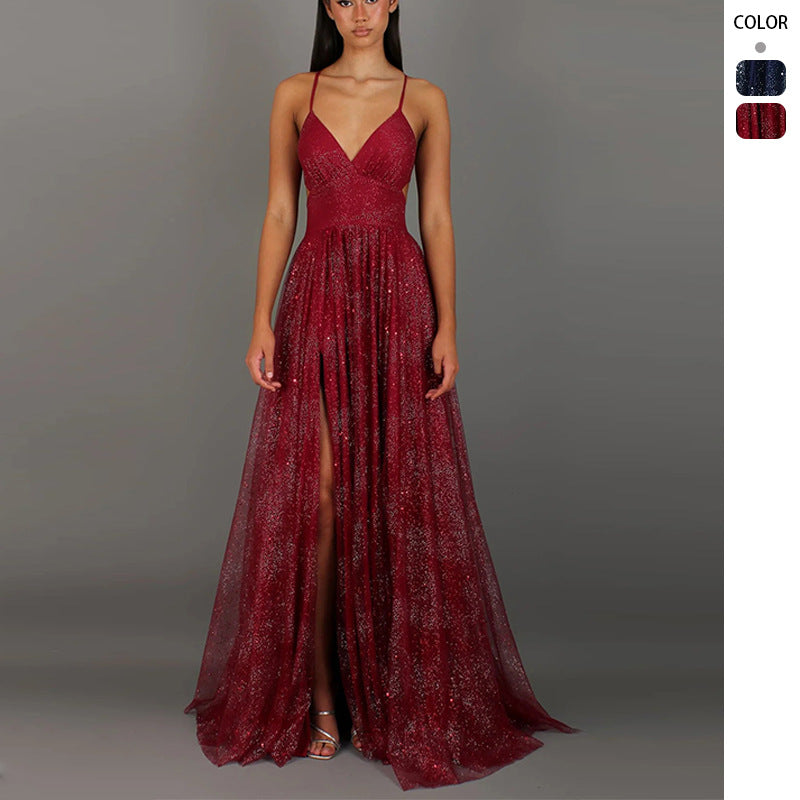 High Waist Extra Long Party Dress