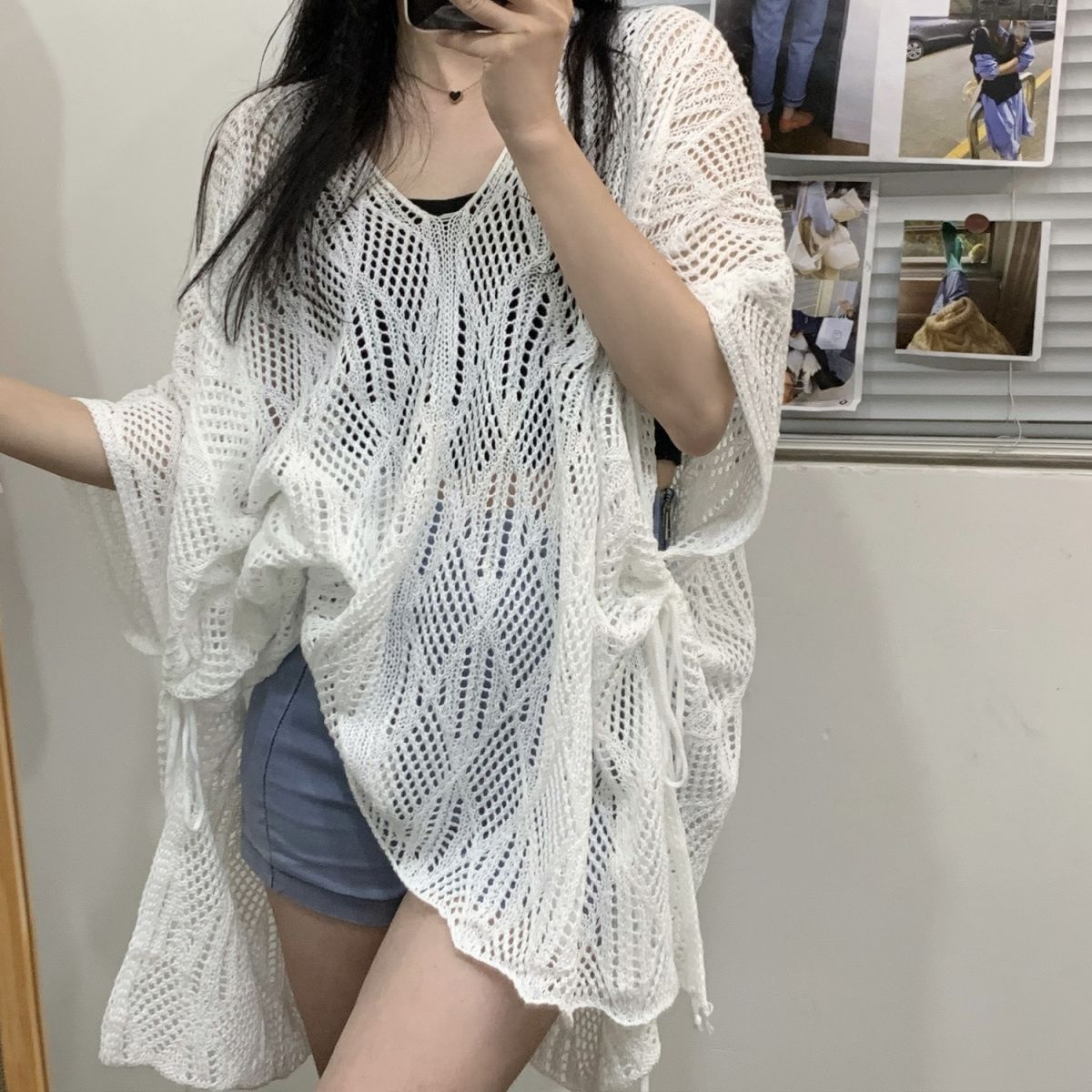 Hollow-Out Knit Sweater