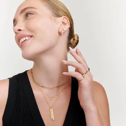 Personalized Vertical Necklace, Mother's Day Gift