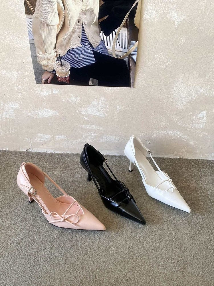 Women's Black Pointed Toe Stiletto Pumps