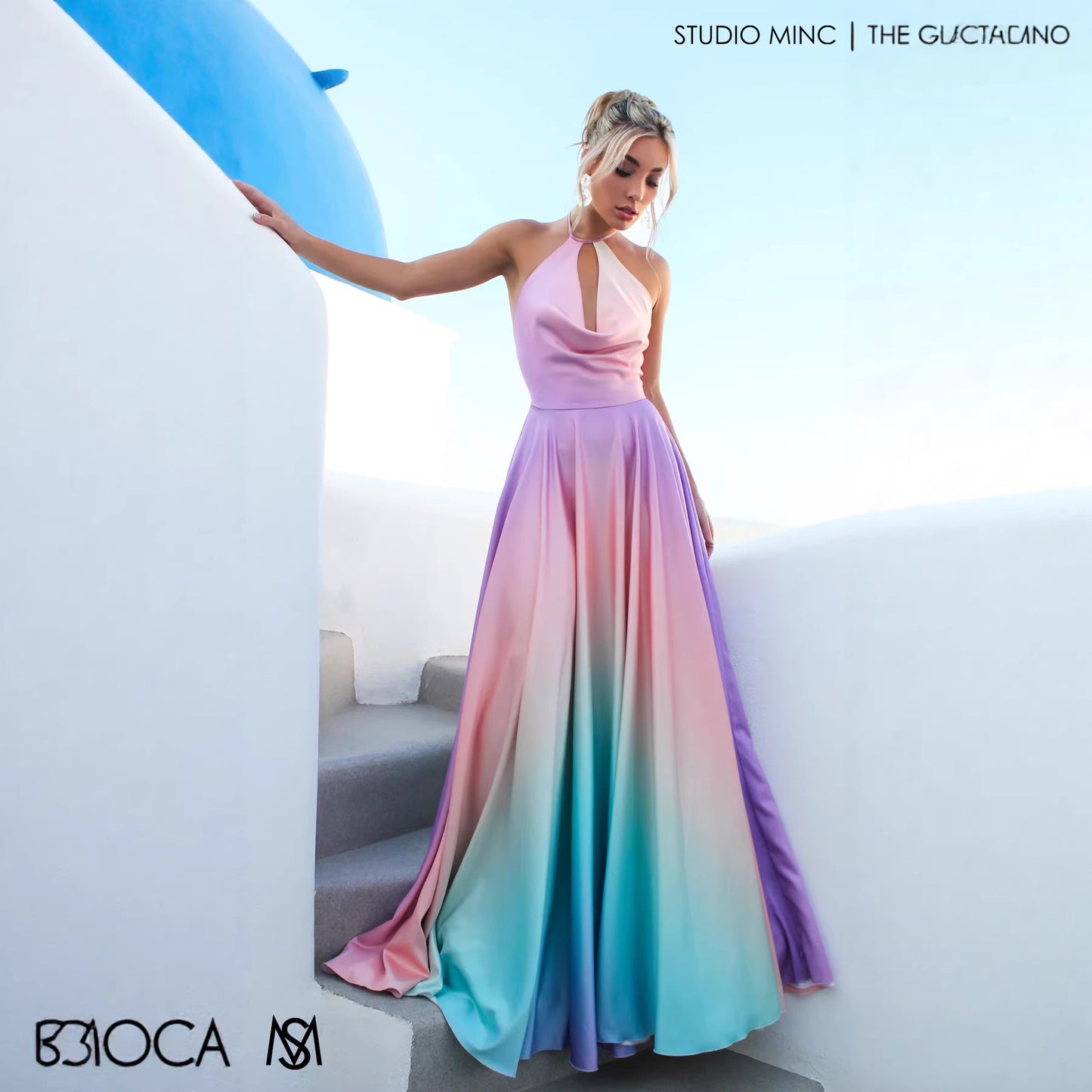 Gradient Flared Dress