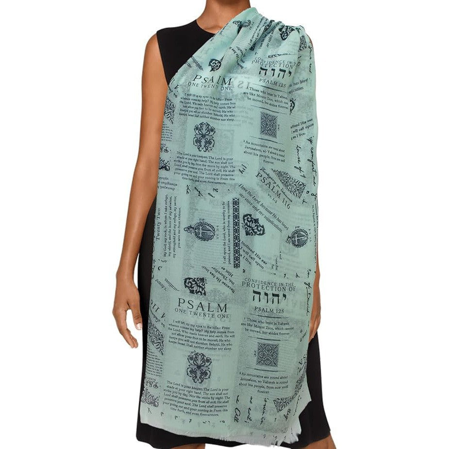 Printed Letter Long Scarf