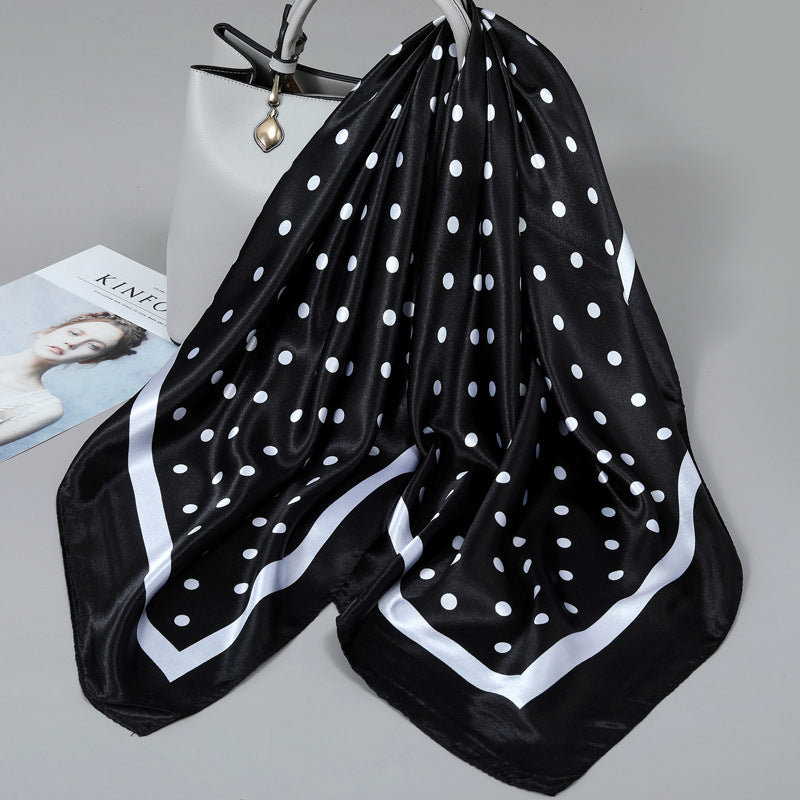 Floral Satin Square Scarf