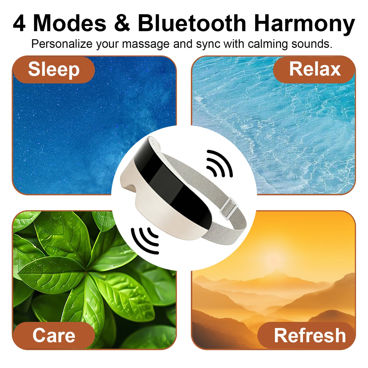 Smart Eye Massager with Heat & Bluetooth Music