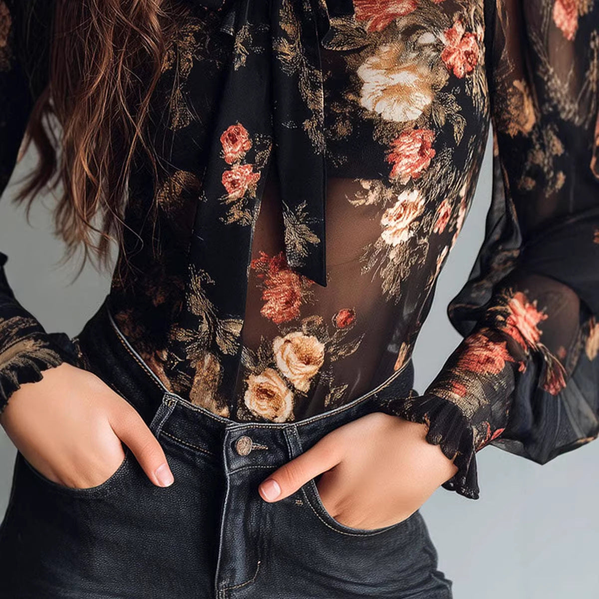 Floral Collar Shirt