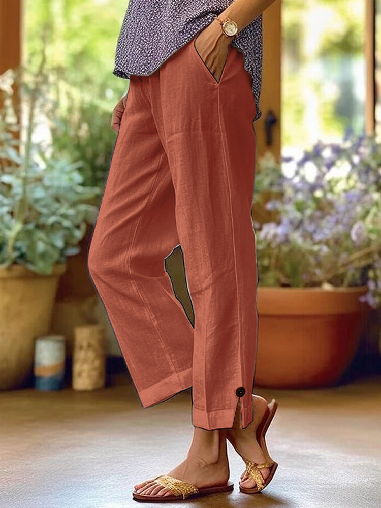 Cotton Linen Casual Pants