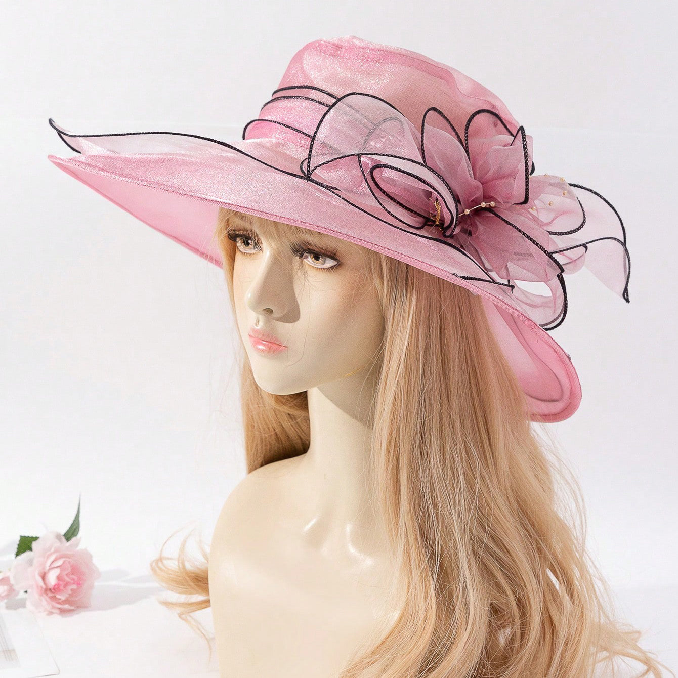 Chiffon Flower Fisherman Hat