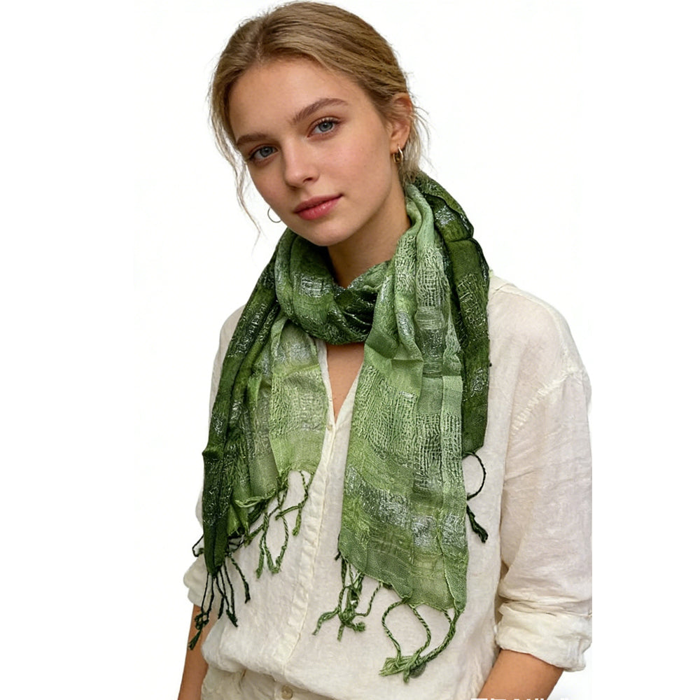 Metallic Shimmer Long Scarf