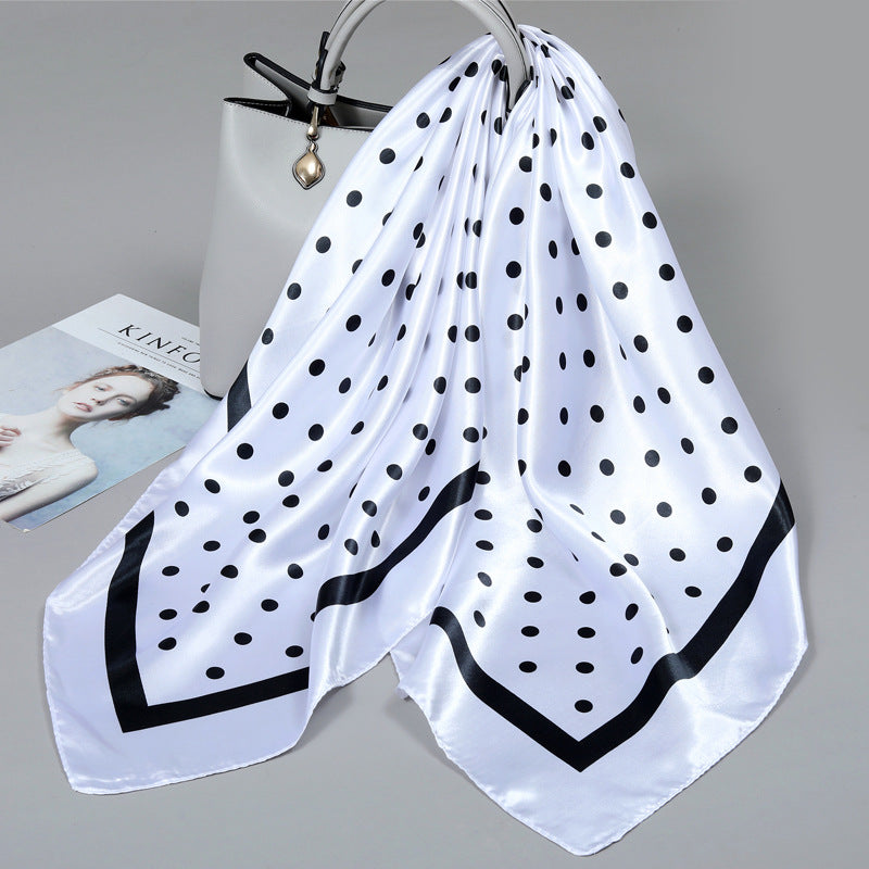 Floral Satin Square Scarf