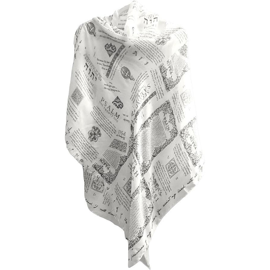 Printed Letter Long Scarf