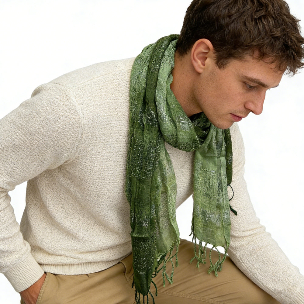 Metallic Shimmer Long Scarf